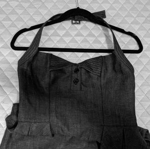 Luca Luca Designer Denim Halter Dress